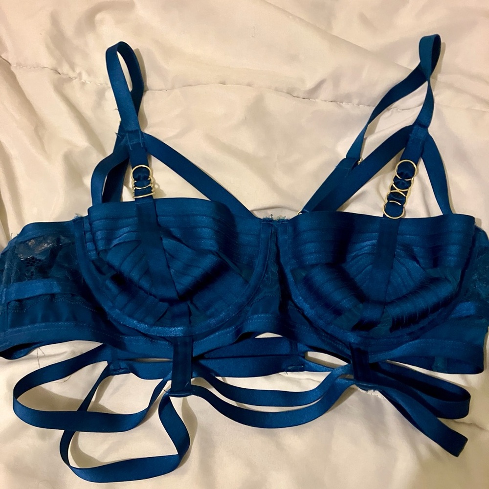 Torrid Blue Strappy Bra